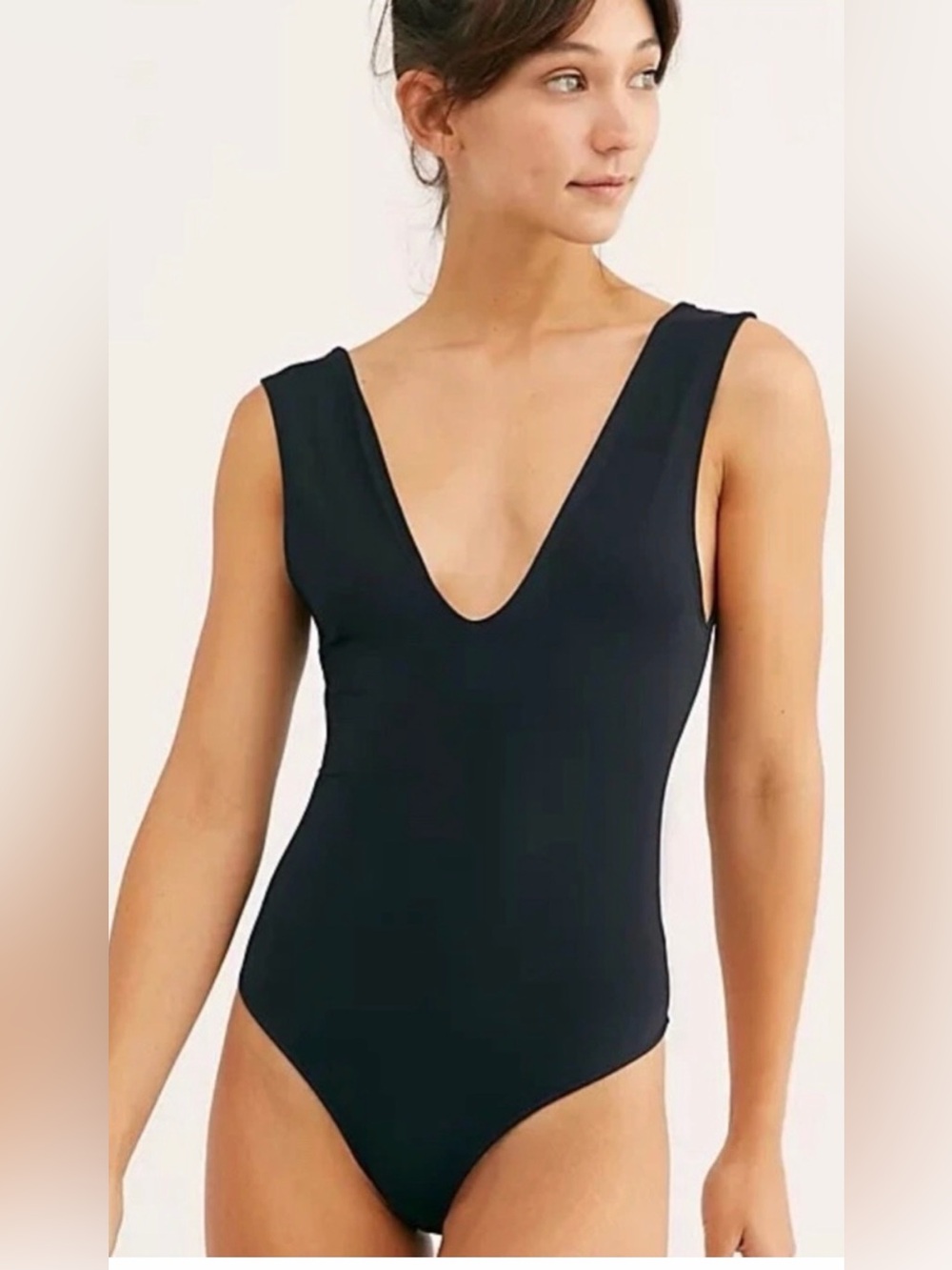 Free People Intimately Keep It Sleek V-Neck Bodysuit